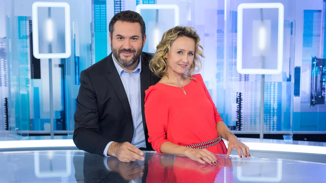 Bruce Toussaint et Caroline Roux