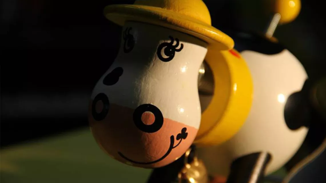 Vache en bois