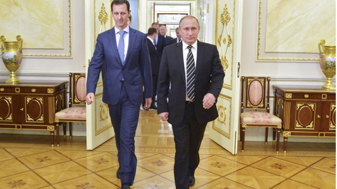Bachar el-Assad et Vladimir Poutine 