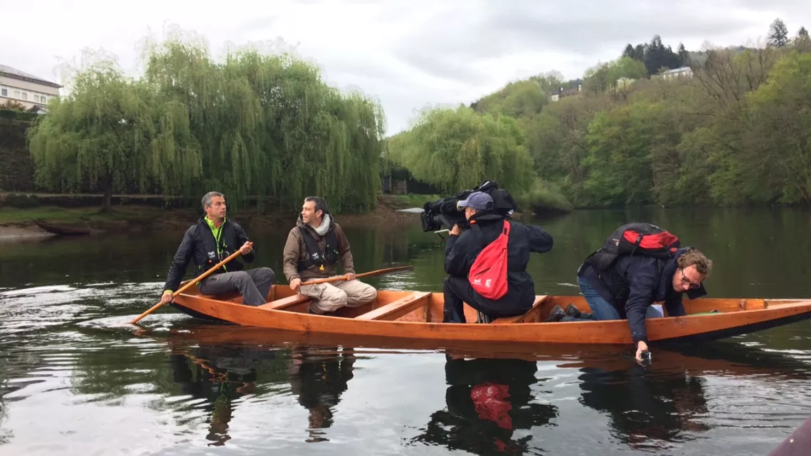 Tournage en canoë