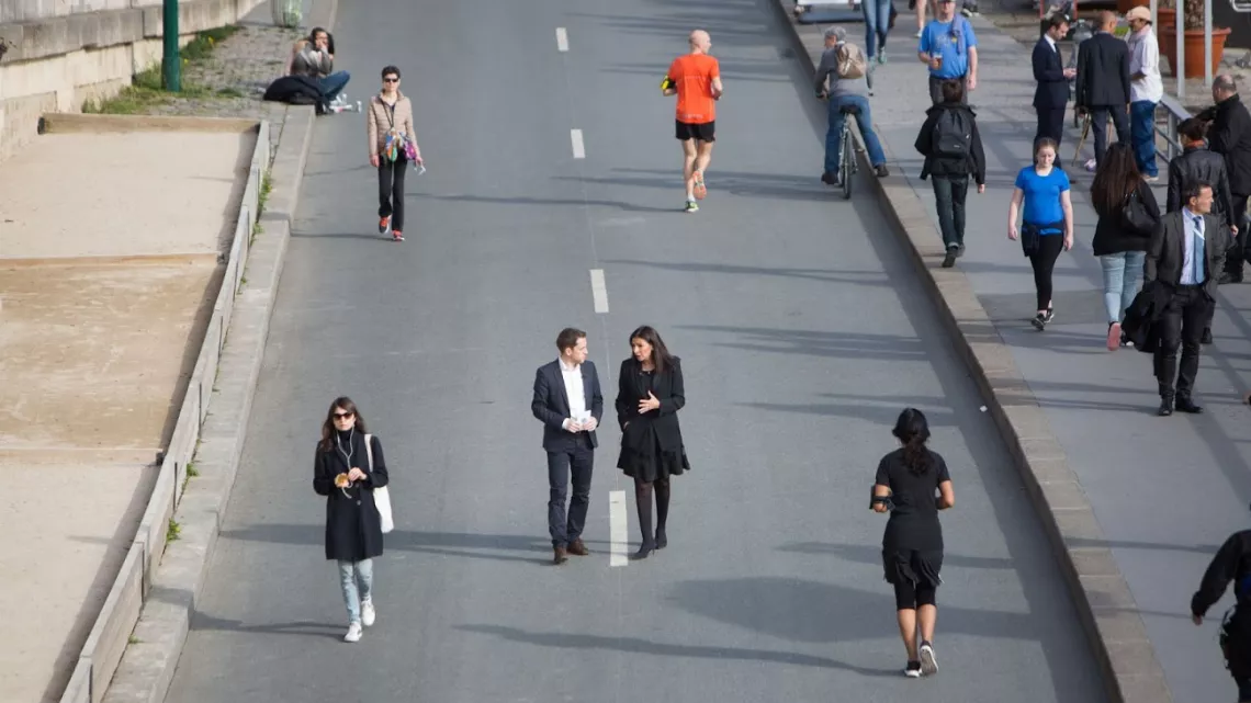 Anne Hidalgo sur les quais