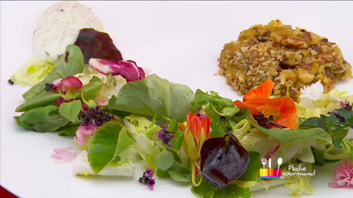 Assiette Falafels fleuris