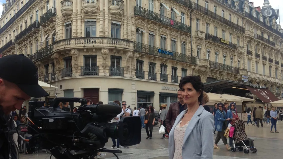 Anne-Sophie Madrou place de la Comédie à Montpellier © Emmanuelle Bretaud