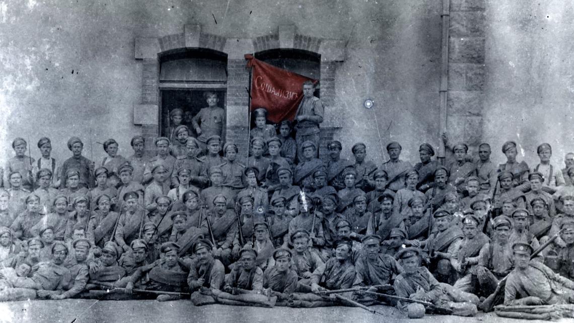 Photo groupe soldats russes