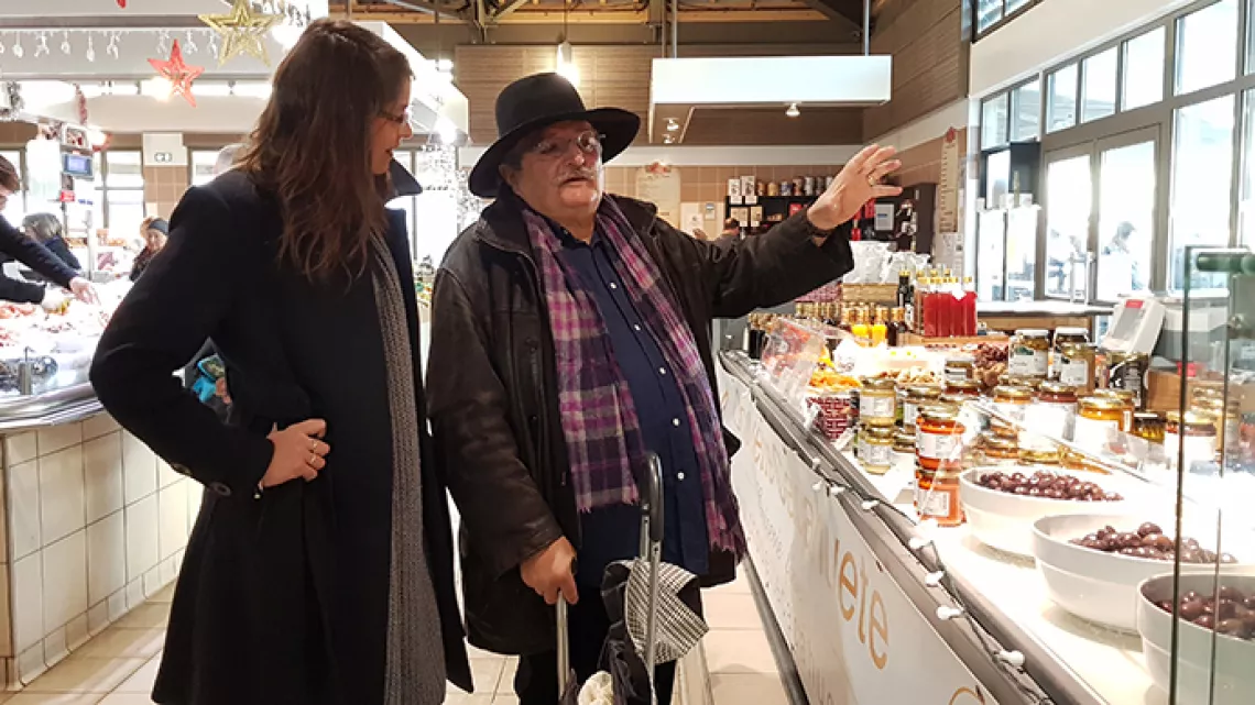 France et Jacky au marché de Jarnac