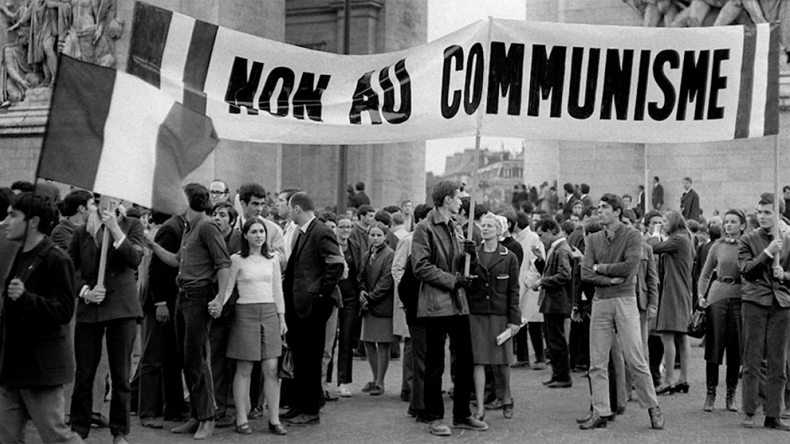 Manifestation anti-communiste en 68 