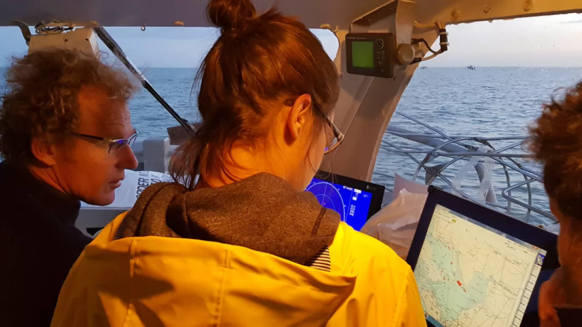 France à bord du bateau avec Florian et Benoît
