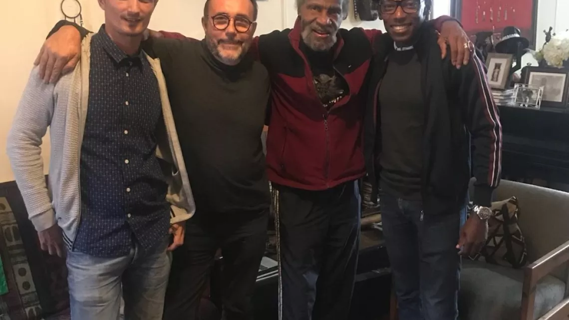 L'Homme Droit : tournage aux USA avec Vianney Sotes ,Claude Cauquil , Abiodun Oyewole fondateur du groupe " The Last Poets", William Zébina