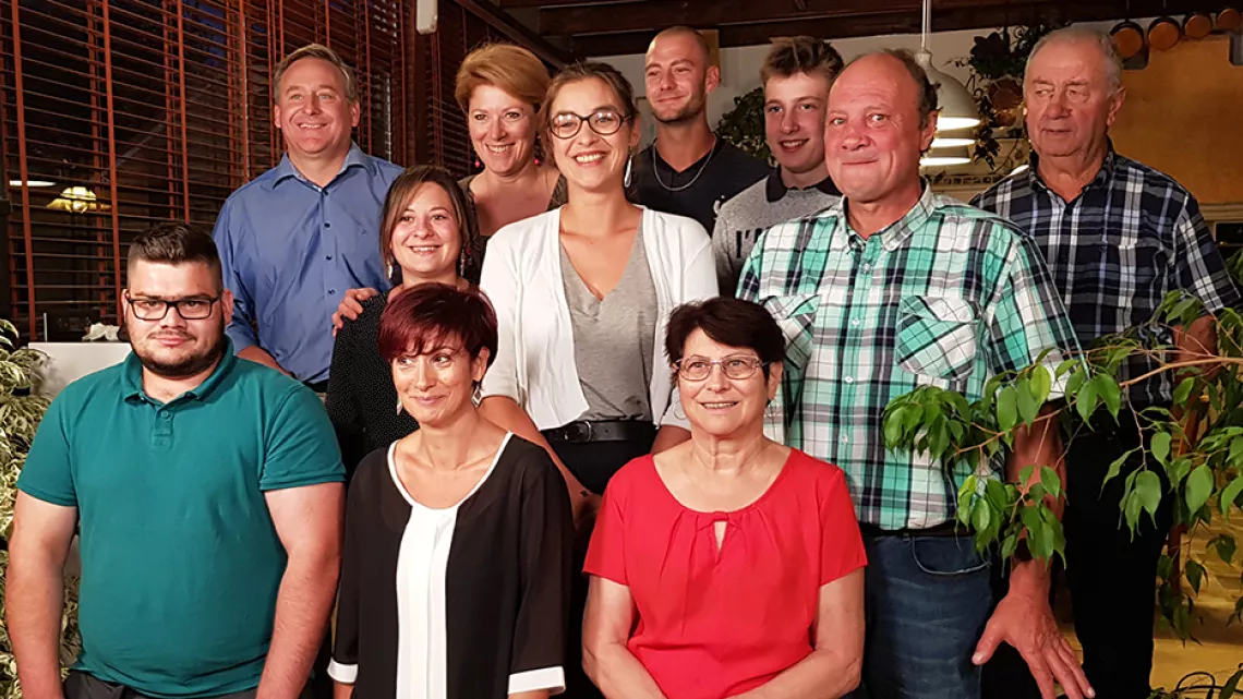 Groupe d'amis réunis chez Mireille et Guy
