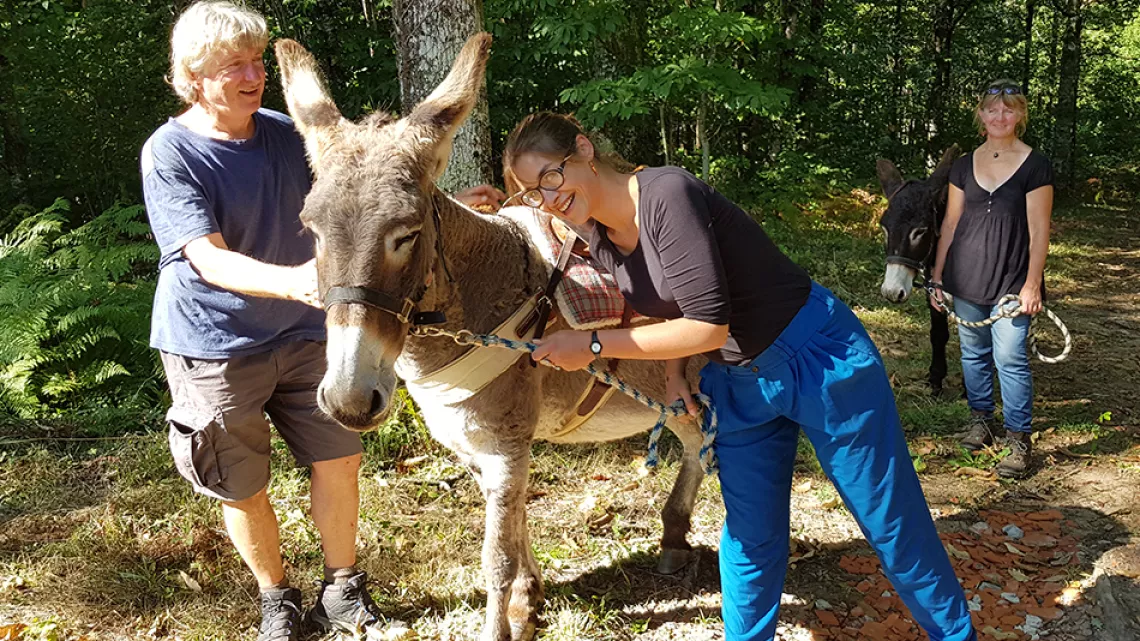 France en balade avec Lucien, Pascale et leurs ânes