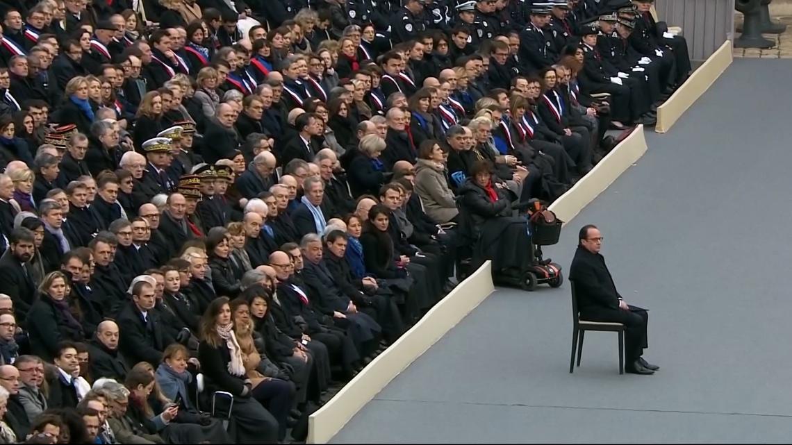 François Hollande et le public