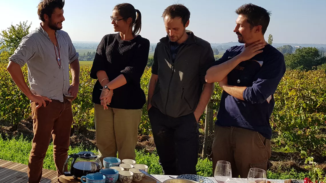 Apéritif dans les vignes
