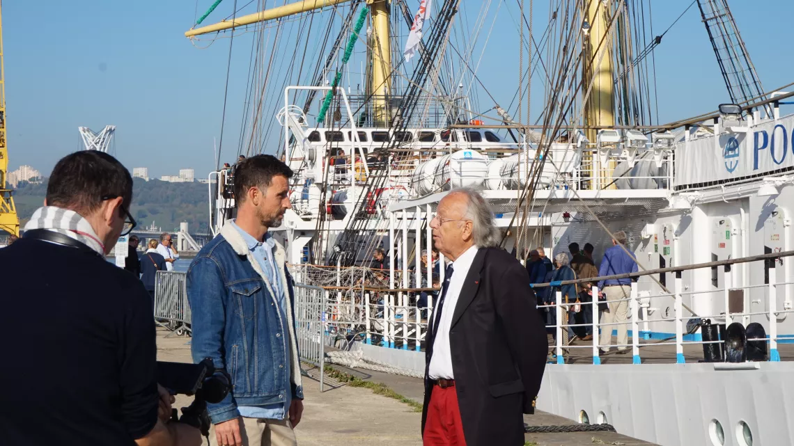 Vincent Chatelain et Patrick Herr, Président et initiateur de l'Armada de Rouen