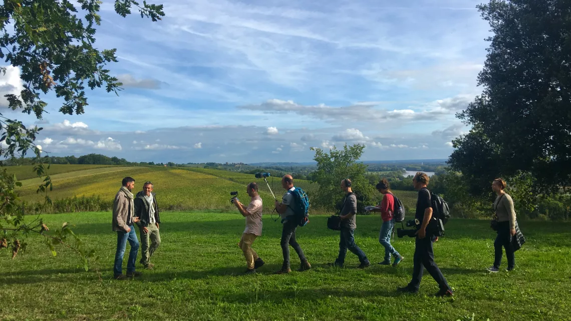 Tournage dans l'Entre deux mers