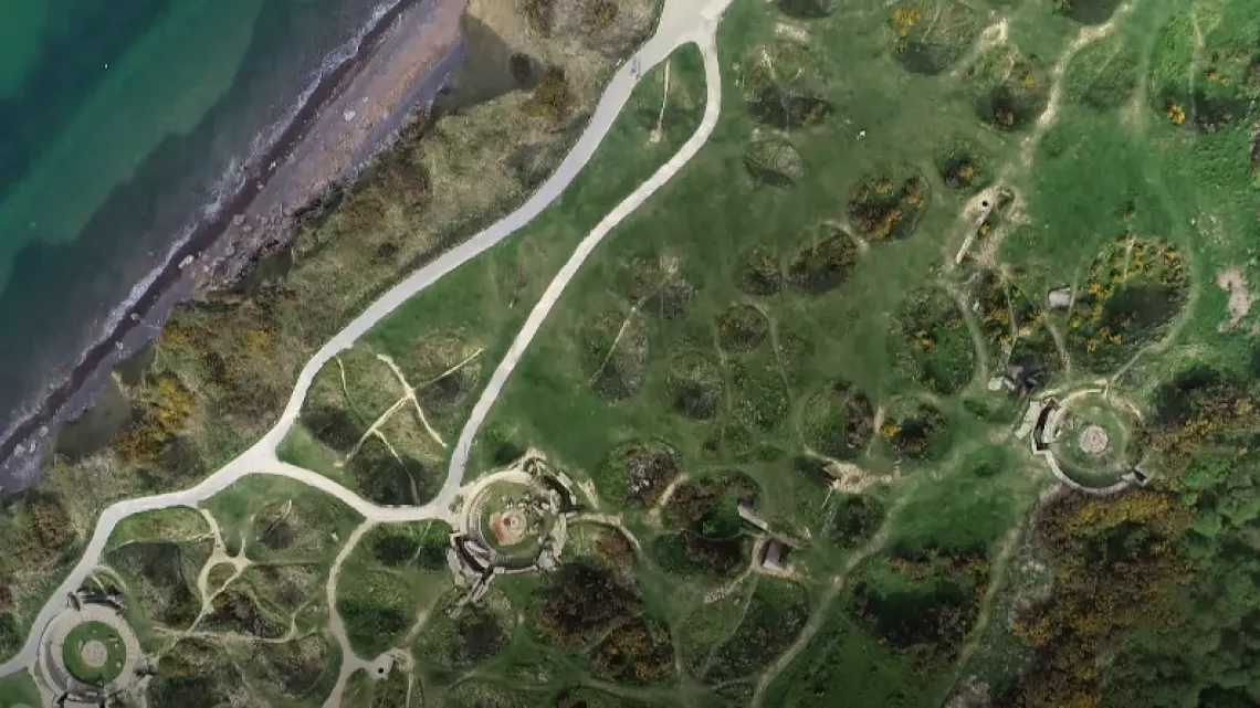 Tournage à la Pointe du Hoc