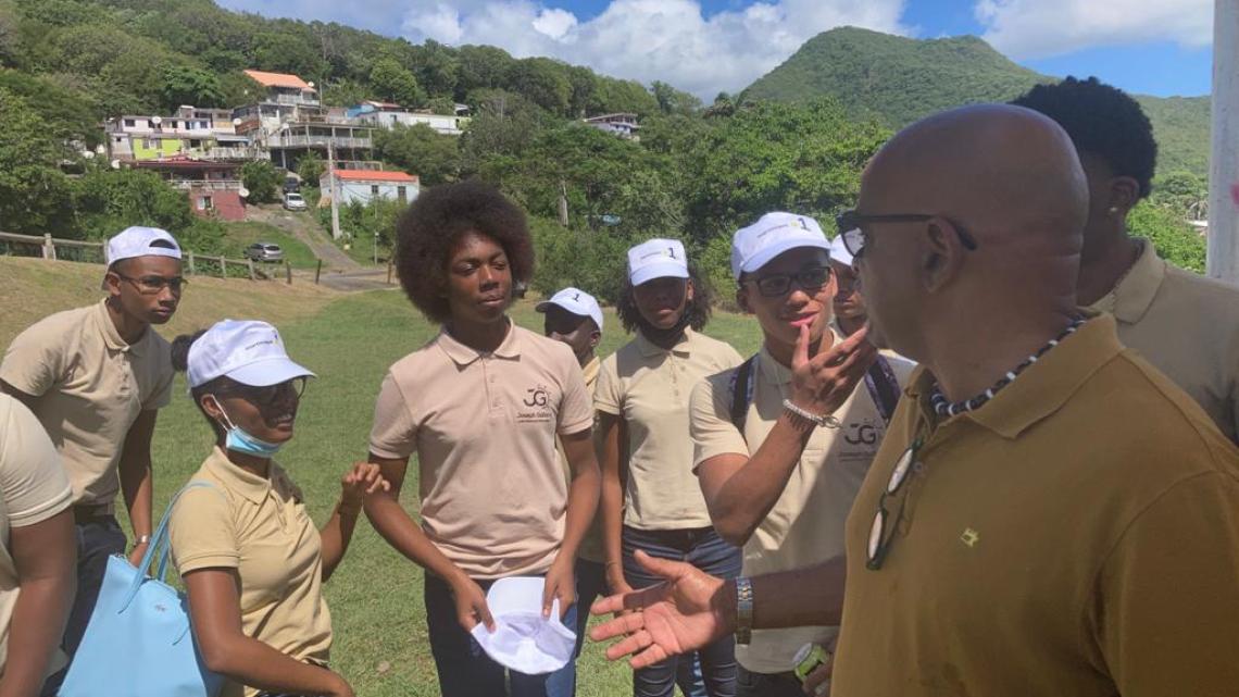 La Belle Harangue : élèves du Lycée Joseph Gaillard au Cap 110 au Diamant