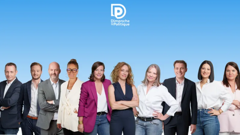 Dimanche en politique présenté en alternance par Grégory Fraize et Loïc Schaeffer (ALS), Nicole Fachet et Maxime Meyer (CA), Anne-Sophie Pierson, Aurélie Renard et Laurence Duvoid (LO), Clément Barbet (Gd Est), Nadine Ly et Alexandra Bucur (DEP Europe)