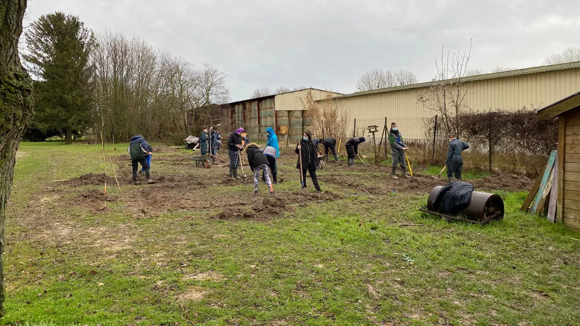 Elèves du lycée agricole de Saint-Pouange