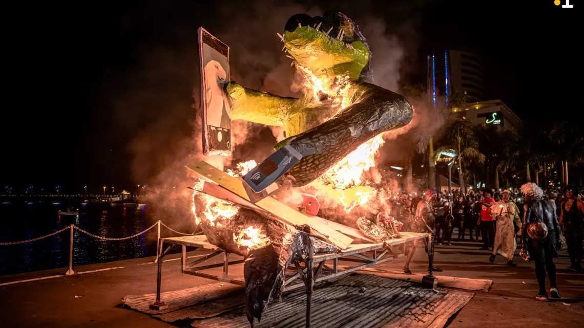 Carnaval de Martinique 2024 : Incinération du Roi Vaval à Fort-de-France