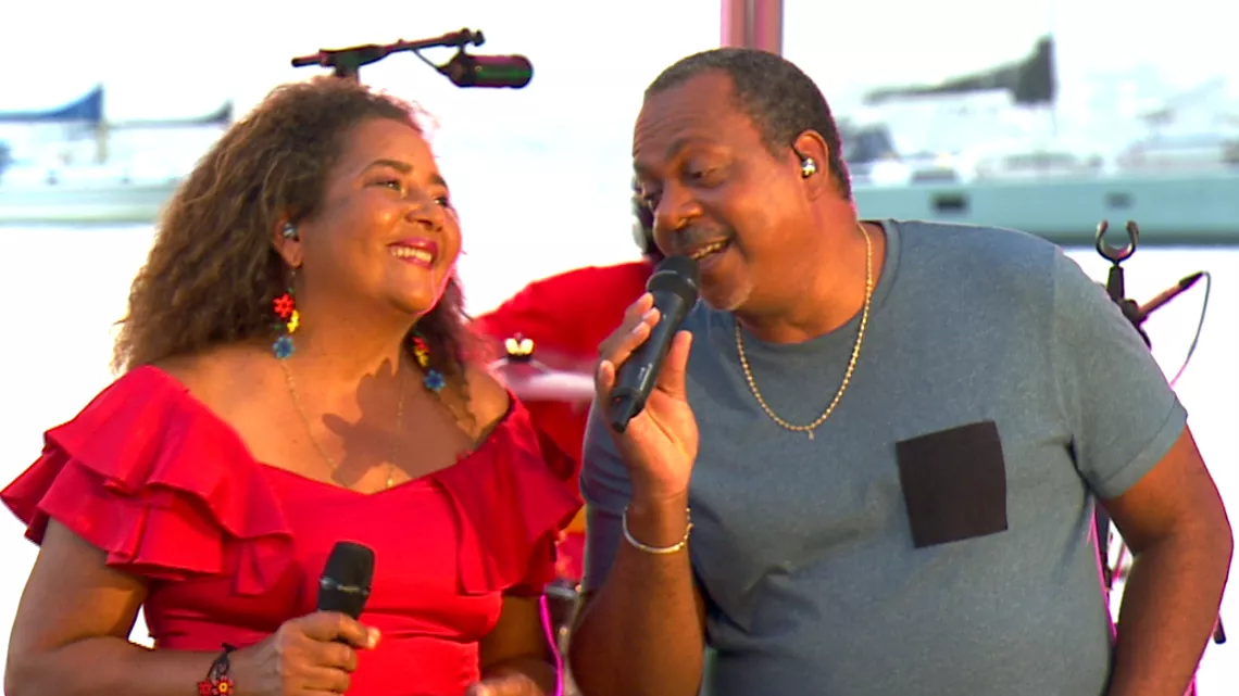 Kwaxicolor à l'Hôtel Bakoua : Danielle René-Corail et Jean-Luc Guanel