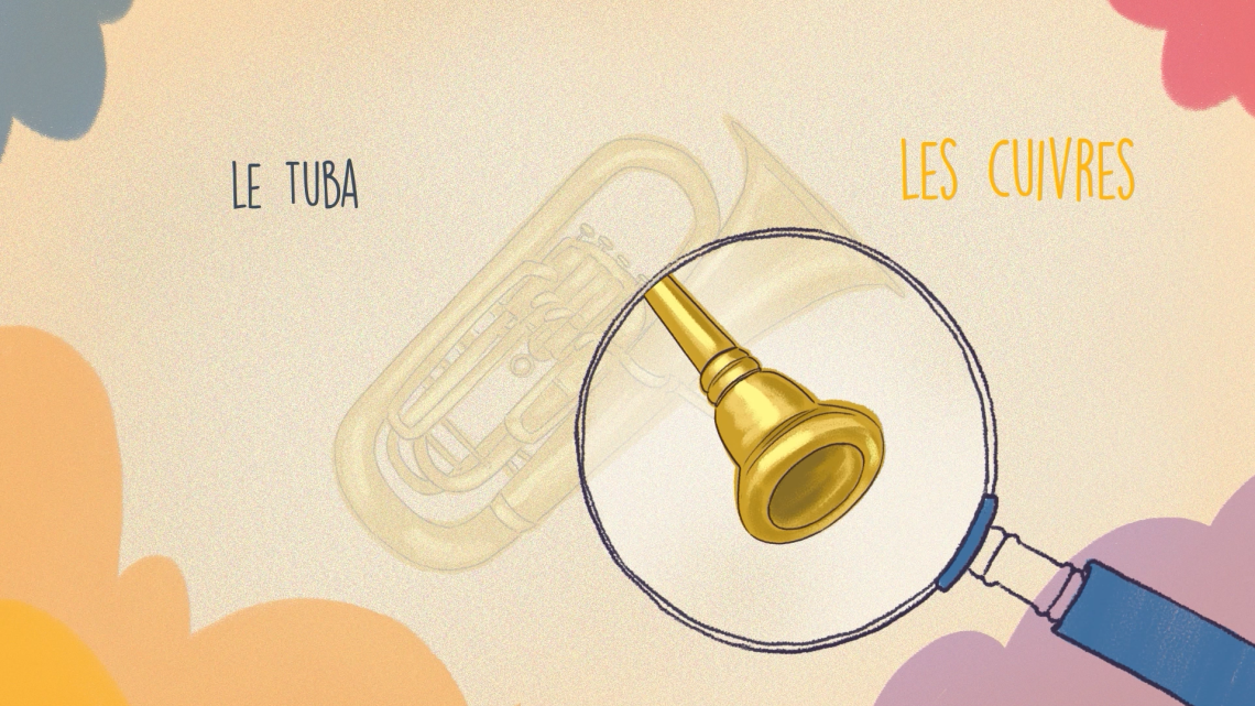 Capture d'écran de l'épisode 2 de La musique classique, c'est magique ! avec un tuba