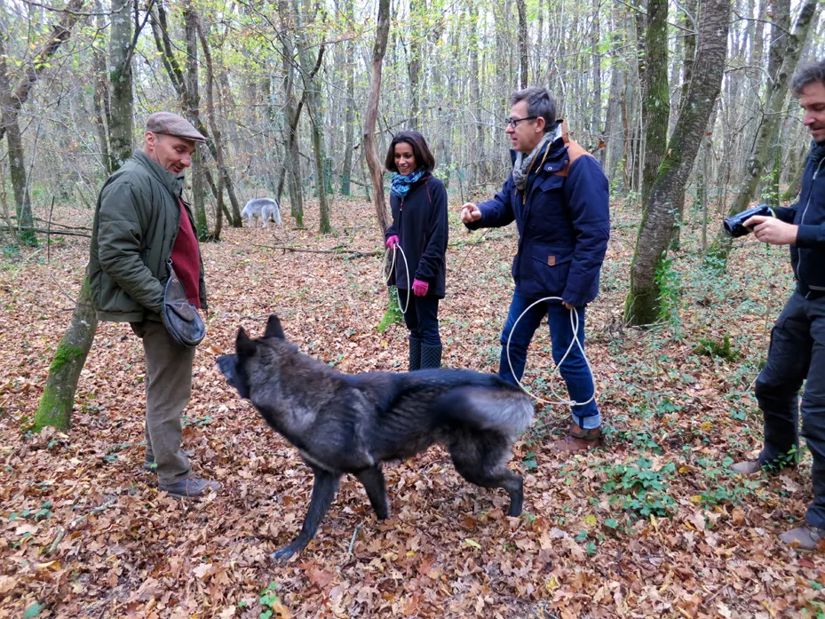 Jamy et Myriam avec Pierre Cadeac dresseur ©Elephant prod 