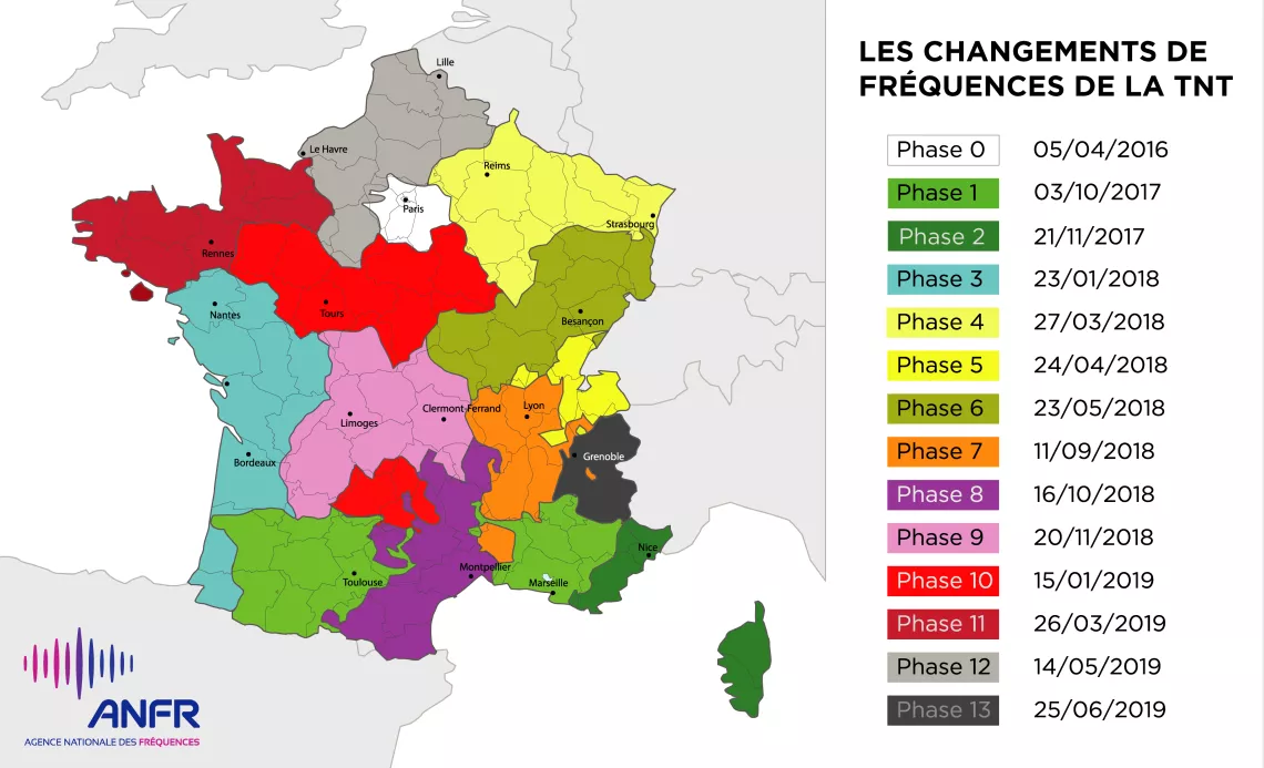 Carte des réaménagements Carte des réaménagements