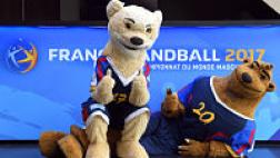 Photo des mascottes de la 25ème édition du championnat du monde de hand-ball