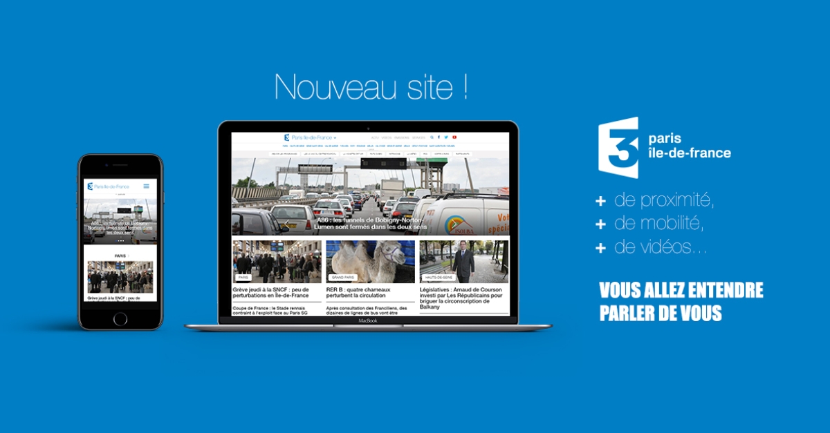 Le site de France 3 Paris Île-de-France change de look ! | FranceTvPro.fr