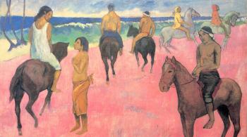 « Cavaliers sur plage », 1902 (détail), Paul Gauguin