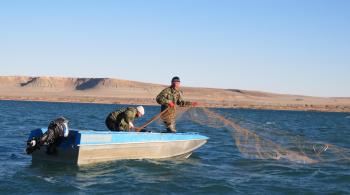 Pêcheurs sur la mer d'Aral