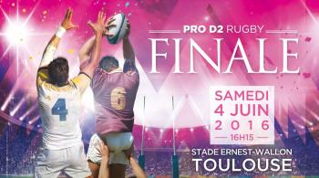 Affiche finale rugby pro D2 Bayonne - Aurillac