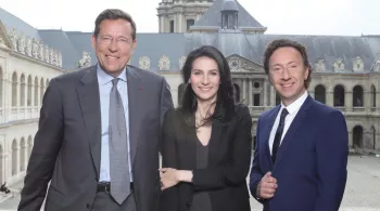 Pierre Servent, Marie Drucker et Stéphane Bern (France 2)