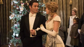 Photo extraite du Murdoch spécial Noël 2016, avec Yannick Bisson et Hélène Joy