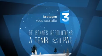 Visuel France 3 Bretagne sous souhaite de Joyeuses Fêtes !