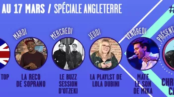 Programmation Monte le son "Spéciale Angleterre" - du lundi 13 au vendredi 17 mars