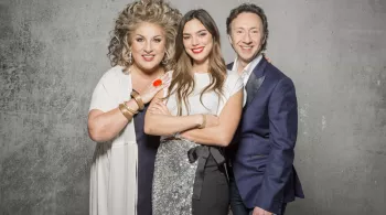 Eurovision 2017 Mariane James, Alma et Stéphane Bern