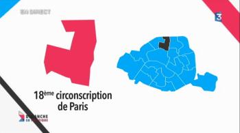 Carte de la 18ème circonscription de Paris