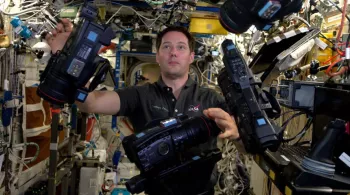 L'astronaute Thomas Pesquet à bord de l'ISS le 14 février 2017 / © MAX PPP