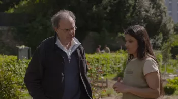 Yvon le Men et une habitante de Maurepas