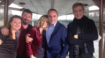 de gauche à droite Christine Berrou, Yvan Hallouin, Wendy Bouchard, Antoine Duléry et Jean-Noël Mirande