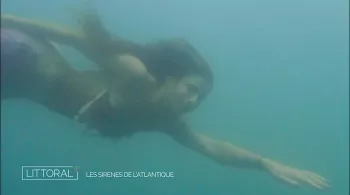 Sirène évoluant dans l'eau