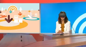 Laurence Postic : casque de réalité virtuelle sur les yeux