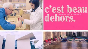 C'est beau dehors - Nuit blanche pour papier rose