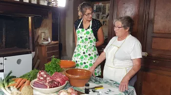 France et Simone en cuisine