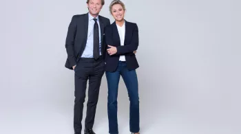 Anne-Sophie Lapix et Laurent Delahousse