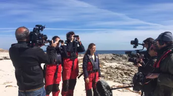 Marine Barnerias en tournage
