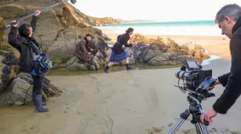 Tournage à Lannion du film Shelburn 
