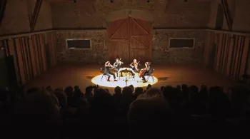 La quatuor Akilone à La Ferme de Villefavard (copyright Gérard Schillinger)