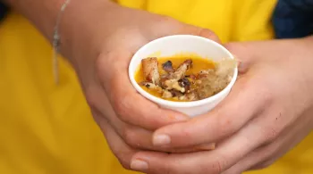 Une soupe automnalea sur la marché de Felletin 